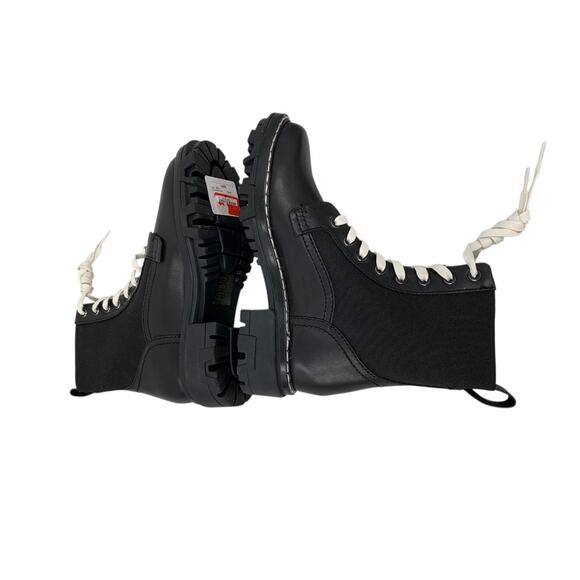 Rag & Bone Shiloh Biker Boot Black Leather Lace Up Size EU 36.5 US 6 - Picture 3 of 8